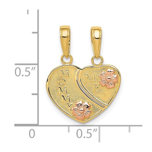 10K Two-tone MOMMY & ME Break-A-Part Charm